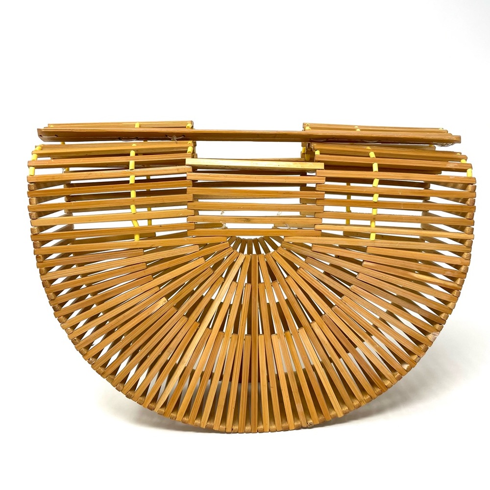 Neutral Bamboo Arc Handle Women's Handbag - Natural - Picture 7 of 10